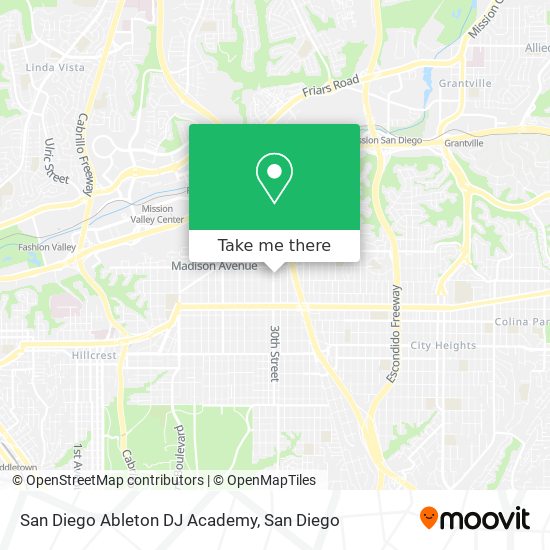 San Diego Ableton DJ Academy map