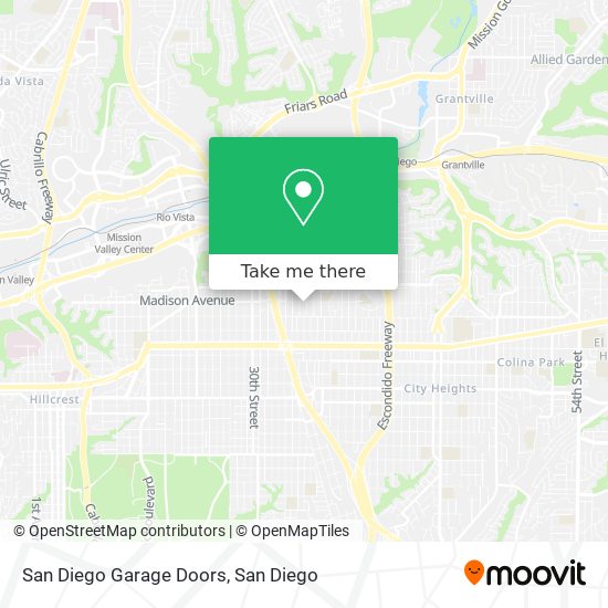 San Diego Garage Doors map