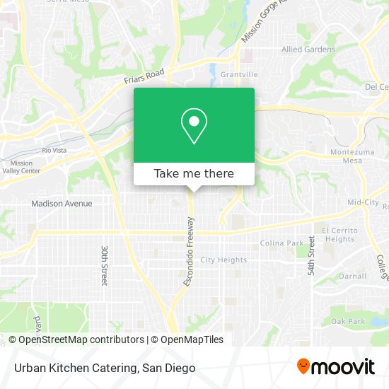 Urban Kitchen Catering map