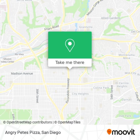 Mapa de Angry Petes Pizza
