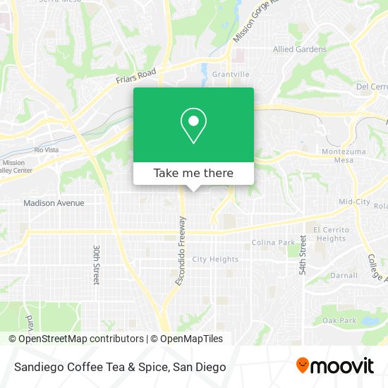 Sandiego Coffee Tea & Spice map