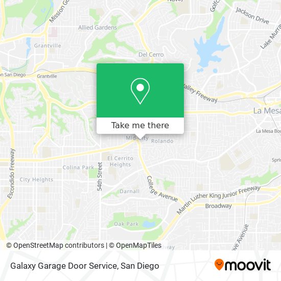 Galaxy Garage Door Service map