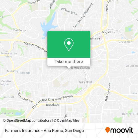 Farmers Insurance - Ana Romo map