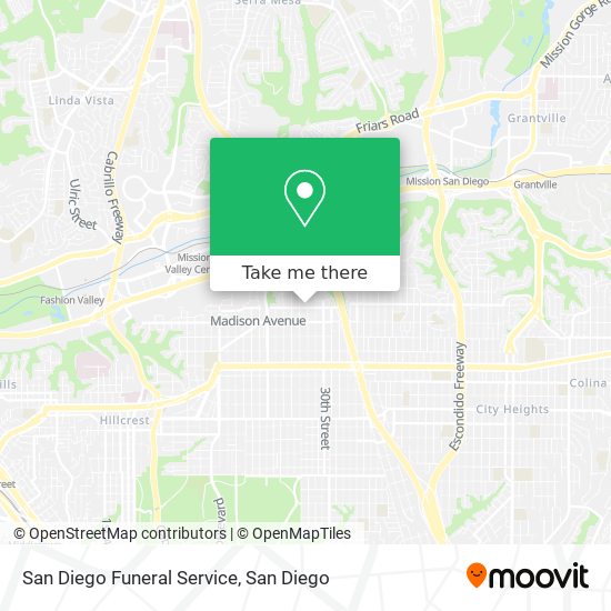 San Diego Funeral Service map