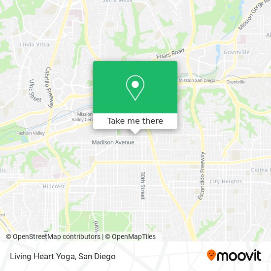 Living Heart Yoga map