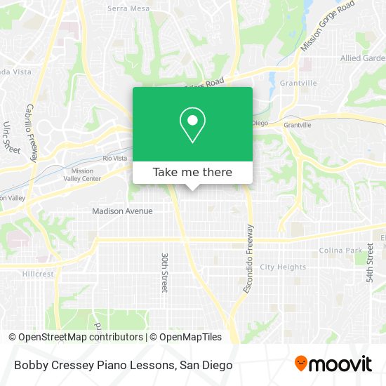 Bobby Cressey Piano Lessons map