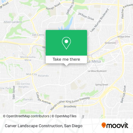 Carver Landscape Construction map