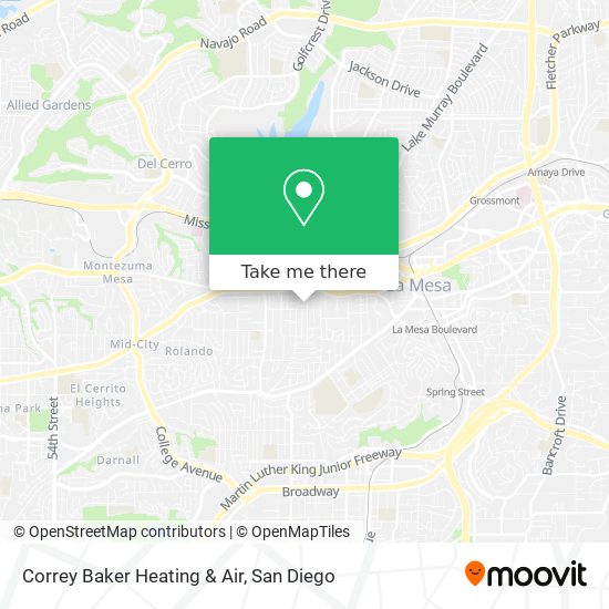 Correy Baker Heating & Air map