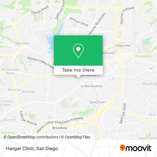 Hanger Clinic map