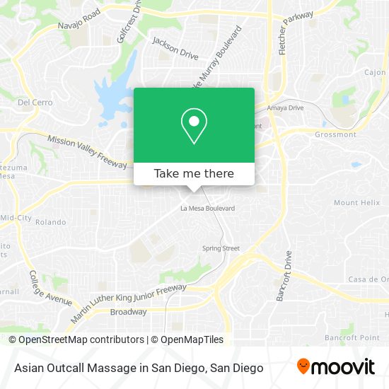 Asian Outcall Massage in San Diego map