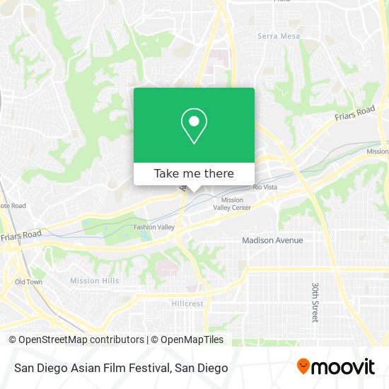 Mapa de San Diego Asian Film Festival