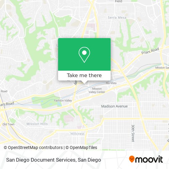 San Diego Document Services map