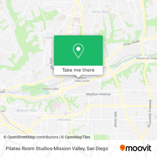 Pilates Room Studios-Mission Valley map