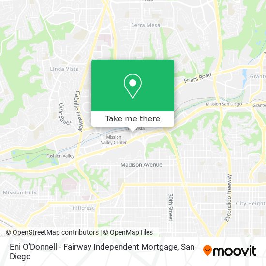 Eni O'Donnell - Fairway Independent Mortgage map