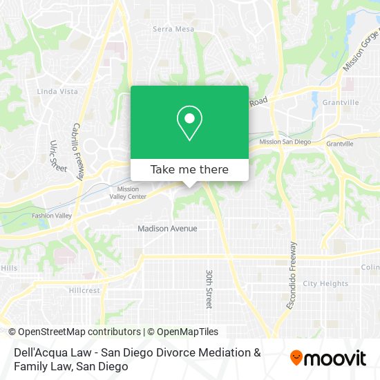 Dell'Acqua Law - San Diego Divorce Mediation & Family Law map