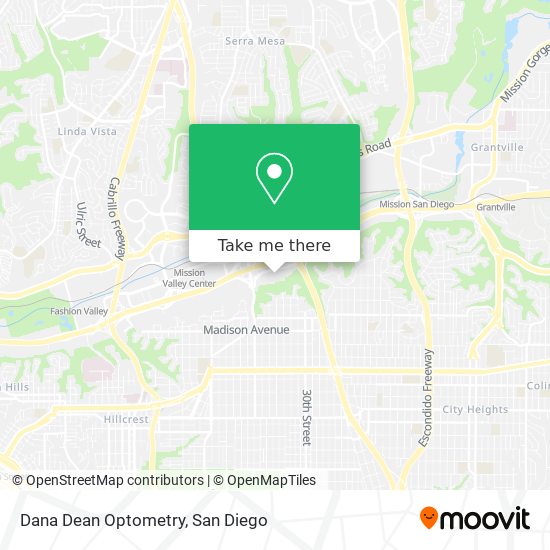 Dana Dean Optometry map