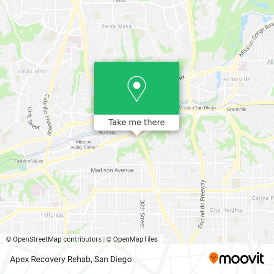 Apex Recovery Rehab map