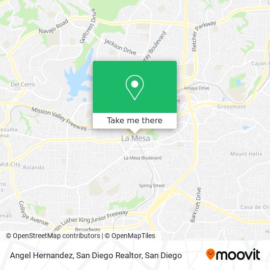 Mapa de Angel Hernandez, San Diego Realtor