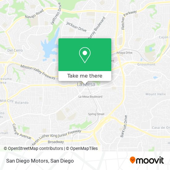 San Diego Motors map