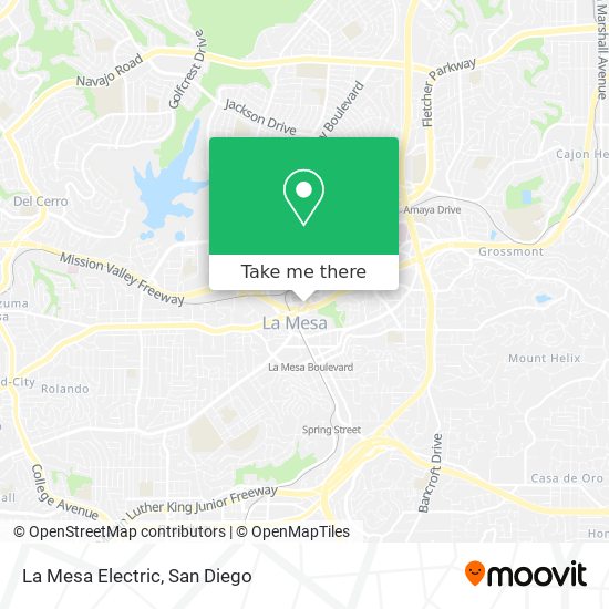 La Mesa Electric map