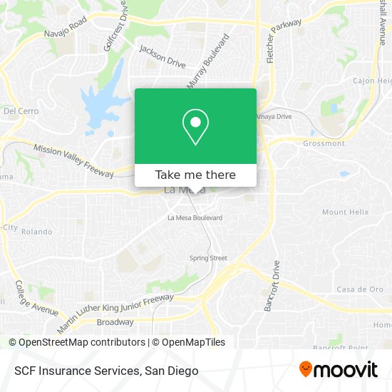 SCF Insurance Services map