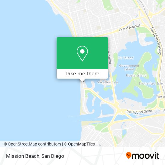 Mapa de Mission Beach