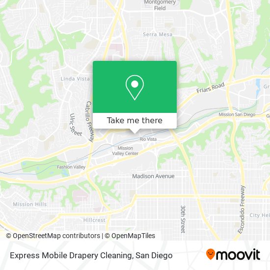 Express Mobile Drapery Cleaning map