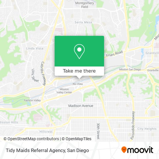 Tidy Maids Referral Agency map