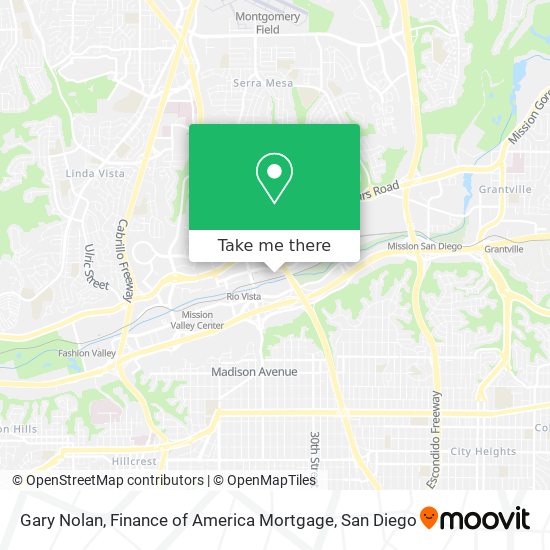 Mapa de Gary Nolan, Finance of America Mortgage