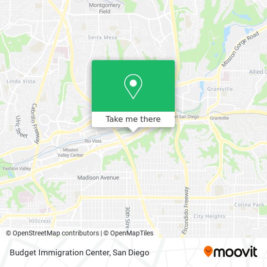 Mapa de Budget Immigration Center