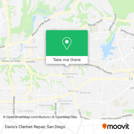 Davis's Clarinet Repair map