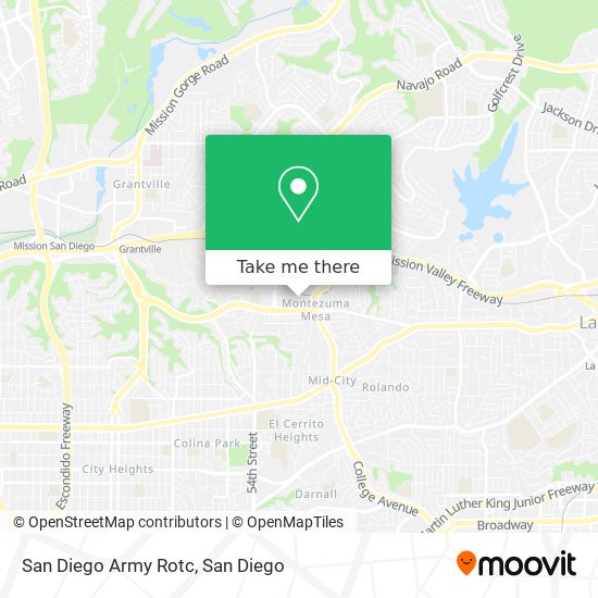 Mapa de San Diego Army Rotc