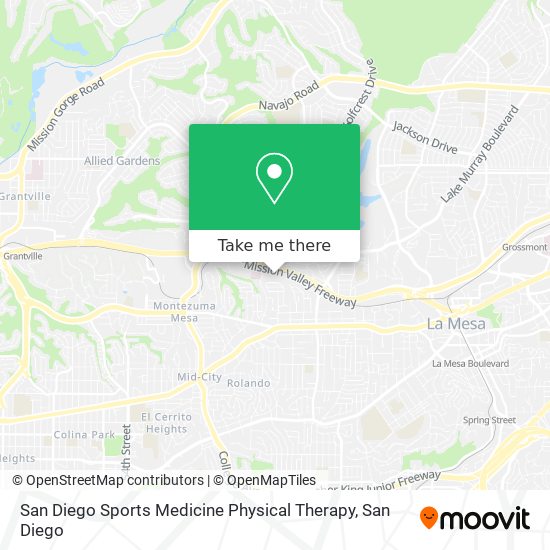 Mapa de San Diego Sports Medicine Physical Therapy