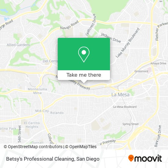 Mapa de Betsy's Professional Cleaning