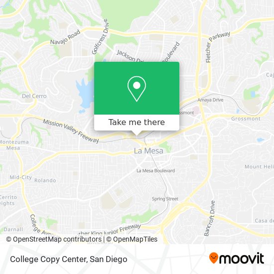 College Copy Center map