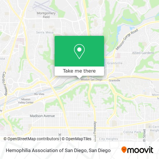 Mapa de Hemophilia Association of San Diego