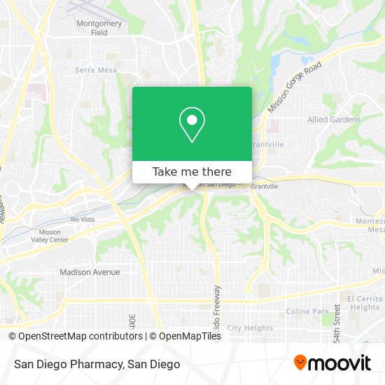 San Diego Pharmacy map