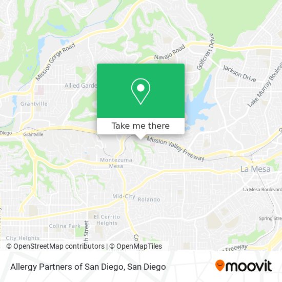 Allergy Partners of San Diego map