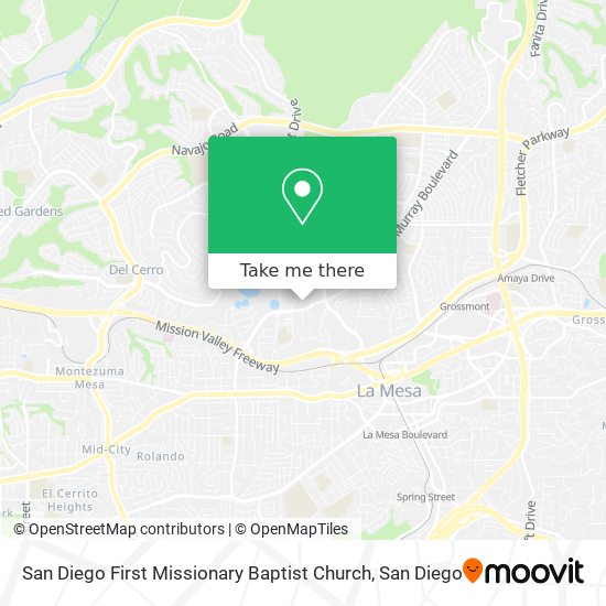 Mapa de San Diego First Missionary Baptist Church