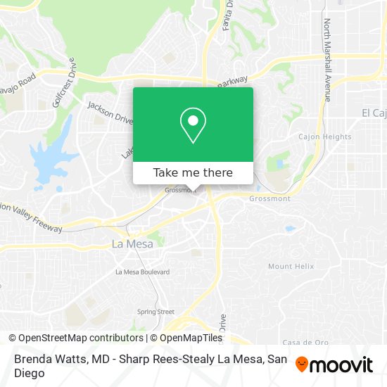 Brenda Watts, MD - Sharp Rees-Stealy La Mesa map