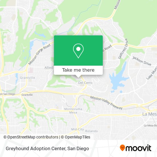 Greyhound Adoption Center map