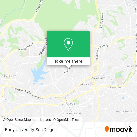 Body University map