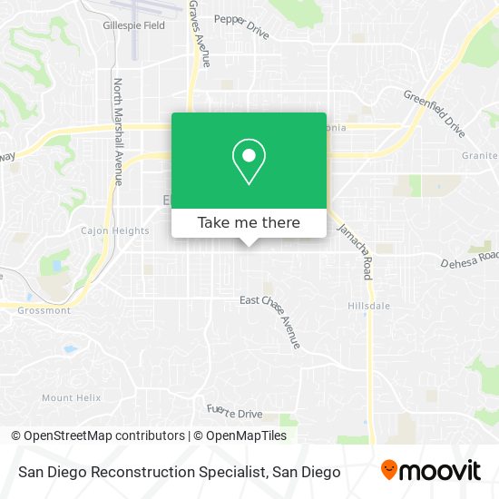 San Diego Reconstruction Specialist map