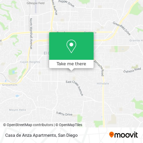 Casa de Anza Apartments map