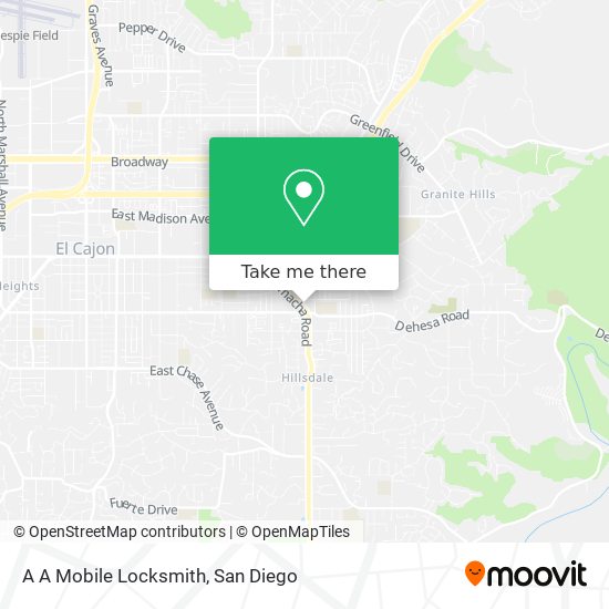 Mapa de A A Mobile Locksmith