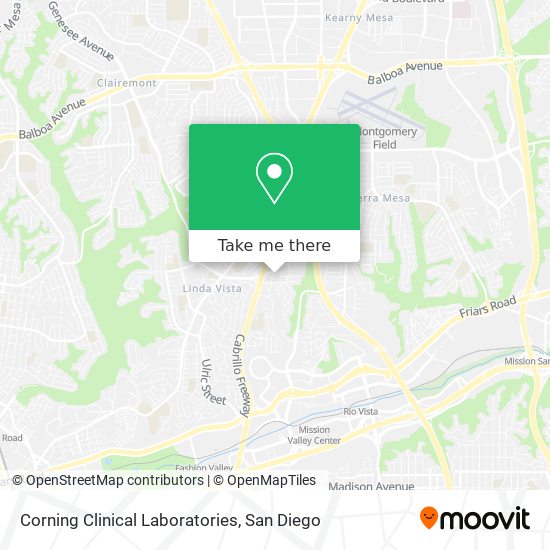 Corning Clinical Laboratories map
