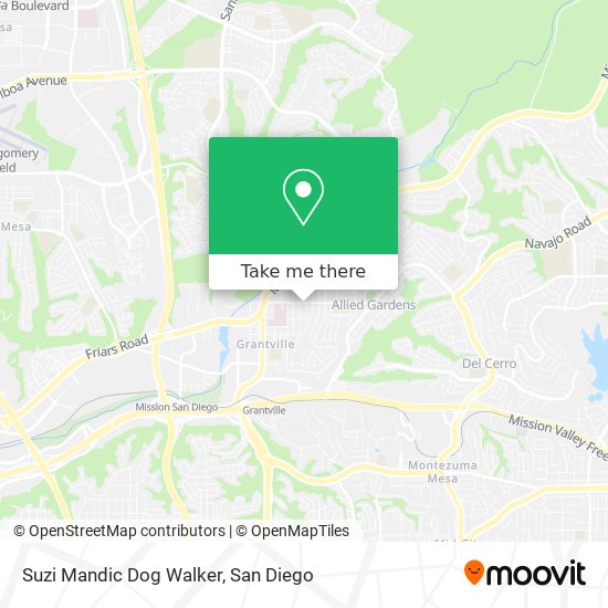 Suzi Mandic Dog Walker map