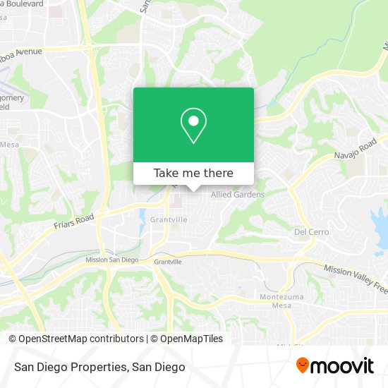 Mapa de San Diego Properties