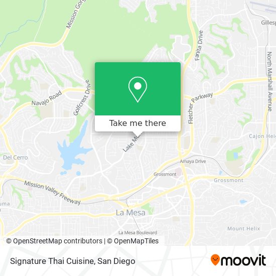 Signature Thai Cuisine map