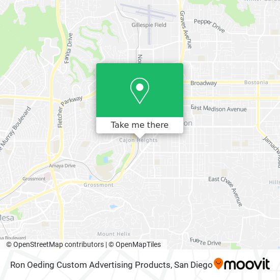 Ron Oeding Custom Advertising Products map